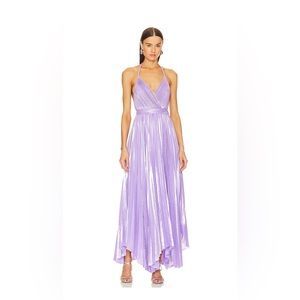 ALICE + OLIVIA - Arista Sleeveless Pleated Maxi Dress in Solstice